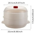 thumbnail image 2 of Stackable Microwave Steamer Food Grade Vegetable Cooker Kitchen Utensil with Splatter Cover for Easy Cleaning, 2 of 8