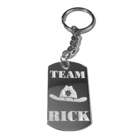 - Team Rick Sheriff HAT Zombie Dead Show Symbol Logo - Metal Ring Key Chain Keychain