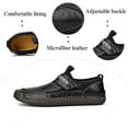 thumbnail image 2 of Men's Casual Loafers Breathable Non-slip Driving Shoes Comfortable Walking Shoes Business Leather Shoes Yellow 9 US, 2 of 7