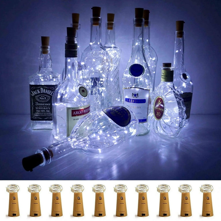 12 Packs Wine Bottle String Light With Switch 6.6Ft 20 LED Bottle Light Universal Size Wine Bottle Cork Light Wine Bottle Christmas Light Indoor