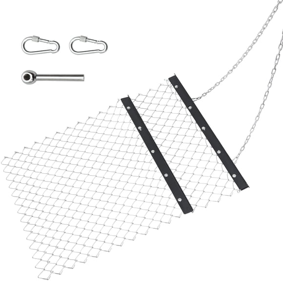 Herse à Chaîne Robuste pour VTT/UTV, Accessoire de Tracteur – Nivele les Entrées de Gravier, le Gazon, les Champs de Ferme, les Pelouses de Jardin – Construction en Acier Robuste, Facile à Utiliser, Taille : 4'x3'