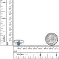 thumbnail image 6 of Gem Stone King 10K Two Tone Gold Persian Blue Moissanite and White Created Sapphire Engagement Ring for Women | 1.88 Cttw | Oval 8X6MM | Gemstone Birthstone | Size 6, 6 of 6