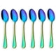 thumbnail image 1 of Color Arcoiris Cucharas De Té Cuchara Café Mini Torta Acero Inoxidable Juego 6 Piezas (Cucharadas Café), 1 of 5