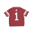thumbnail image 3 of Infant GameDay Greats #1 Crimson Washington State Cougars Lightweight Collegiate Football Fashion Jersey, 3 of 4