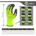 thumbnail image 4 of EvridWear Crinkle Latex Rubber Hand Coated Safety Work Gloves for Men Women General Multi Use Construction Warehouse Gardening Assembly Landscaping (Medium,Green- 12Pair), 4 of 6