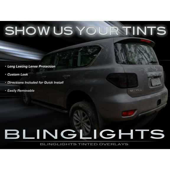 For Nissan Patrol Safari P61 Y62 Tinted Protection Overlays for Taillamps Taillights Tail Lamps Lights