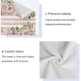 thumbnail image 4 of Bath Towels Set For Bathroom,Watercolor Floral Pink Rose Green Leaves and Flowers Vine Pastel Color Stripes,Luxury Set of 3 Towels,1 Bath Towel,1 Hand Towel,1 Washcloth,Absorbent Soft Quick Dry Towel, 4 of 7