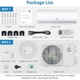 thumbnail image 4 of M optimized 9,000 BTU Mini Split AC Work with Alexa, 20 SEER2 208V/230V Wifi Enabled Ductless AC Cool Up to 450 Sq. Ft, Installation Kits, White, 4 of 4
