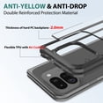 thumbnail image 5 of Feishell Clear Case for Google Pixel 9 Pro Fold,Shock Absorption Non-Yellowing Transparent 2-in-1 Acrylic Back TPU Bumper Double Protection Slim Hybird Phone Case For Google Pixel 9 Pro Fold,Black, 5 of 6