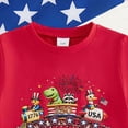 thumbnail image 4 of Ulanda Kids 4th of July Shirt USA Flag Clothes Toddler Boys Girls Children Patriotic Tee Tops 1-7 Years (Watermelon Red, 4-5 Years), 4 of 5