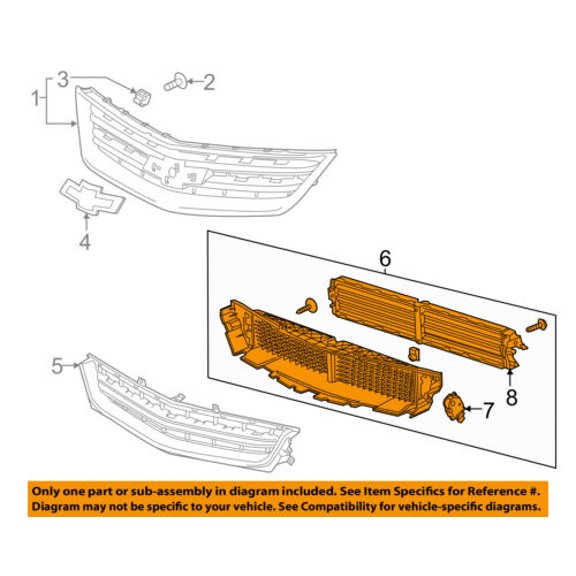 Chevrolet GM OEM 14-18 Impala Front Bumper Grille-Shutter 23487243