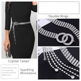 thumbnail image 3 of Crystal Waist Belt for Women, 41" Adjustable Rhinestone Waist Chain Belt Sparkle O-Ring Waistband Belt for Jeans Dresses, 3 of 7