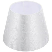 ROSENICE Flower Fabric Lampshade Decorative Lamp Shades White 1Pack for Study