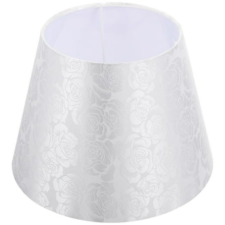 ROSENICE Flower Fabric Lampshade Decorative Lamp Shades White 1Pack for Study