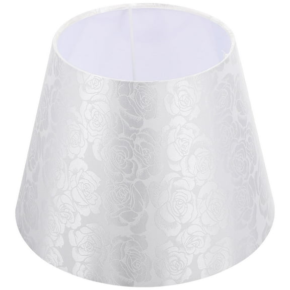 ROSENICE Flower Fabric Lampshade Decorative Lamp Shades White 1Pack for Study