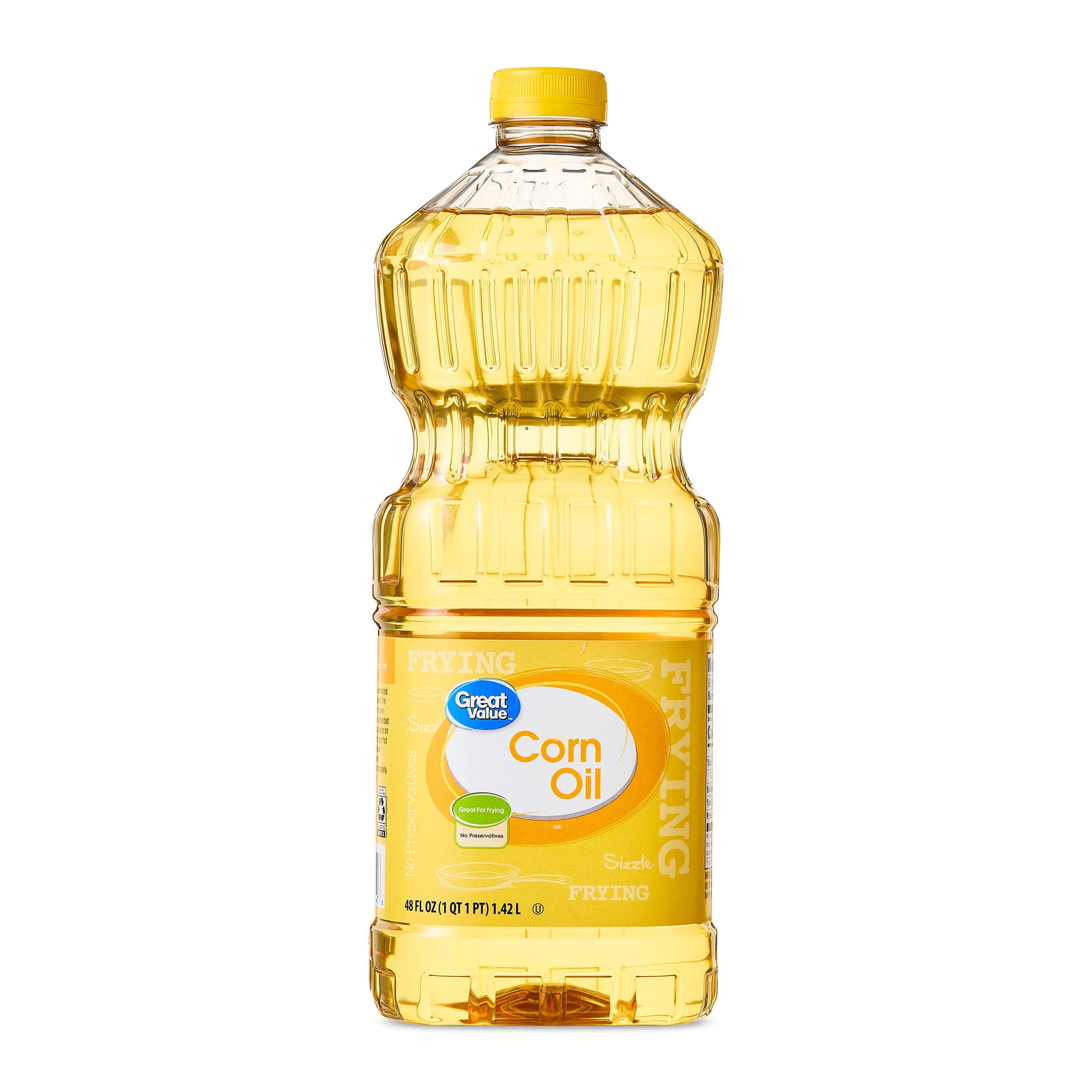 (9 pack) Great Value Corn Oil, Heart Healthy, Great for Frying, 48 fl oz Bottle