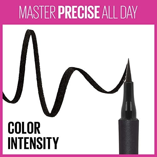 Maybelline Eyestudio Precise Delineador Líquido Ultra Resistente, Negro, 0.034 fl oz
