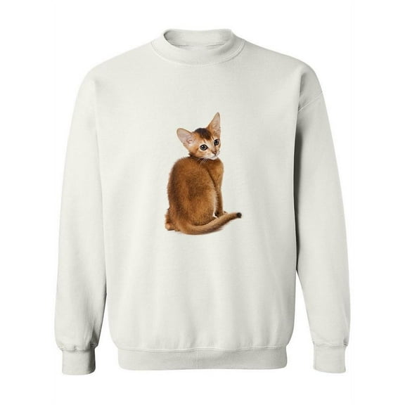 Charming Abyssinian Kitten Sweatshirt Women -Image by Shutterstock, Female 5X-Large