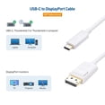 thumbnail image 5 of Cable Matters USB C to DisplayPort 1.4 Cable (USB-C to DisplayPort Cable, USB C to DP Cable) Supporting 8K 60Hz in White 6 ft - Thunderbolt 3 Port Compatible with MacBook Pro, Dell XPS 13 and More, 5 of 8