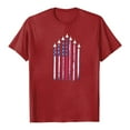 thumbnail image 5 of ORT Womens American Flag Shirt July 4th T-Shirt USA Flag Stars Stripes Graphic Short Sleeve Casual Tops(Z4-Red,XXL), 5 of 5