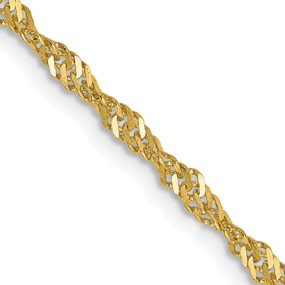 Primal Gold 14 Karat Yellow Gold 2mm Singapore Chain