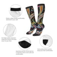 thumbnail image 3 of Rateoe Watercolor Romantic Paisley Pattern Women’s Knee High Crew Socks,Trouser Socks Comfortable, Breathable, Moisture-Wicking and Soft, 3 of 6