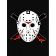 thumbnail image 4 of 1pc Women'S Casual Crew Neck T-Shirt with Geometric Killer Mask Print, Fashionable Short Sleeve Knit Polyester Top, Comfortable All-Season Summer Tee with Medium Stretch, 4 of 8