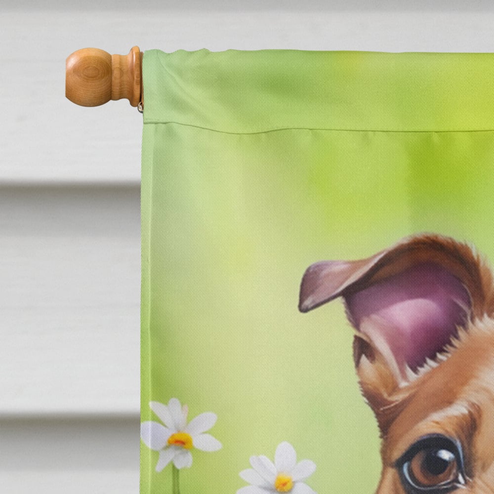 Jack Russell Terrier Easter Egg Hunt House Flag 28 in x 40 in