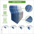 thumbnail image 5 of Blue White Ombre Table Runner Linen Burlap Table Runner 70 Inches Long Modern Abstract Striped Lines Art Dresser Scarves for Kitchen Island Coffee Dining Party Wedding Banquet Holiday Decor 13"x70", 5 of 8