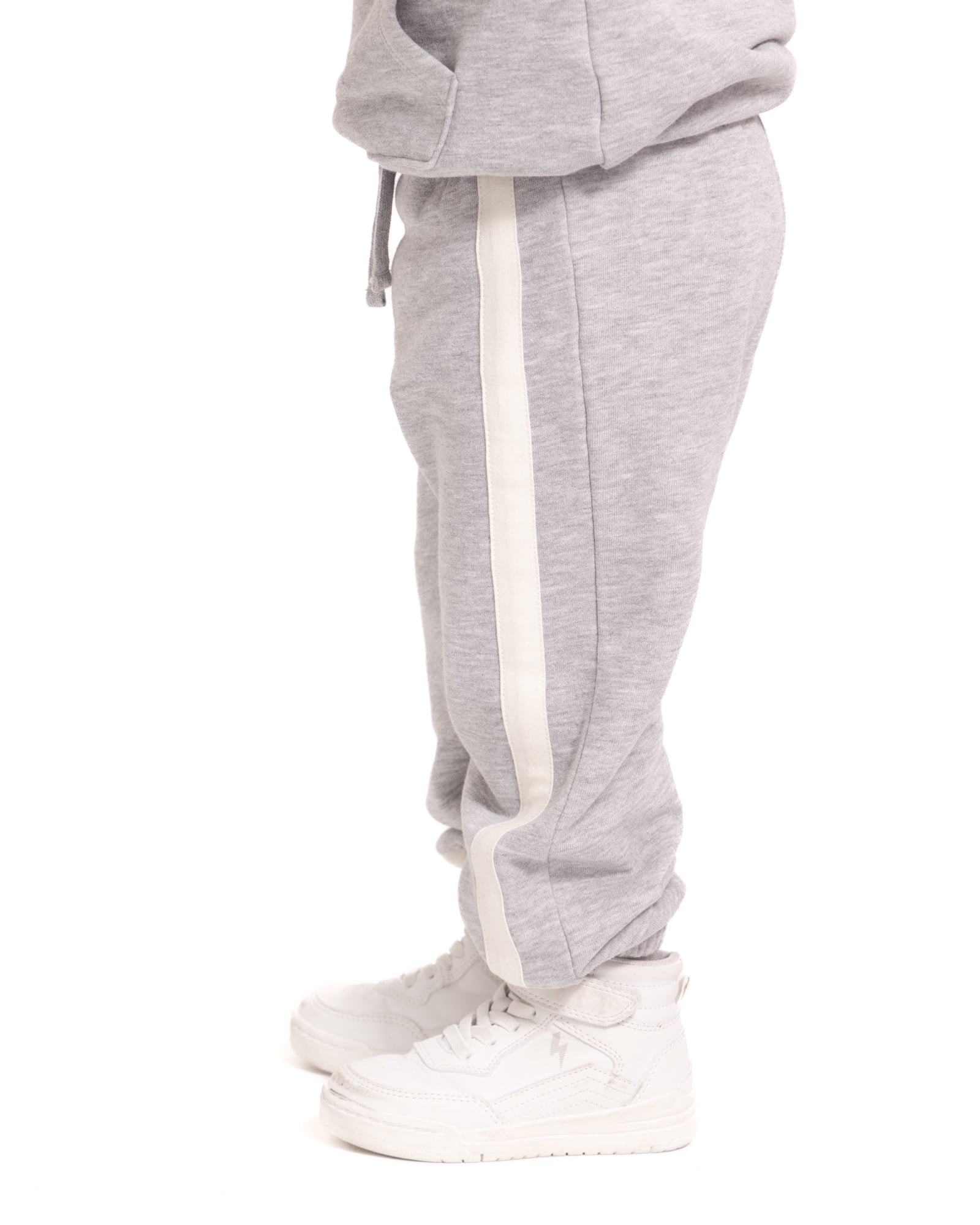 Wonder Nation Toddler Boys Fleece Striped Trim Jogger Sweatpants, Sizes 12M-5T