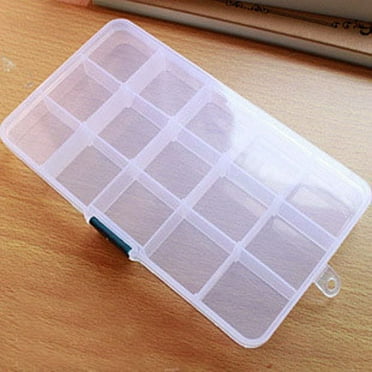 Storage Savings! Anckoeil Storage Case Box Container Pills Jewelry Nail Art Tips 15 Grids