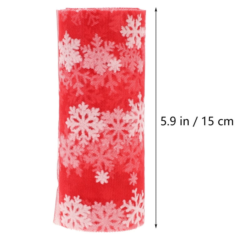Snowflake Tulle Roll( /10yards) Christmas Tulle Fabric Sparkling Tulle  Ribbon Roll Winter Wonderland Party Supplies For Craft Gift Wrapping - Temu  Italy