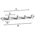 thumbnail image 2 of Smedbo RACK 6 HOOK BRUSHED STAINLESS STEEL, 2 of 2