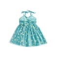 thumbnail image 2 of Txlixc, vestido de princesa para niñas pequeñas, vestido de tirantes sin mangas con estampado de margaritas, vestido informal de verano con tirantes finos y tutú de malla Txlixc  Moda, 2 of 8