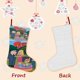 thumbnail image 3 of Padre Made in USA Tema: Calcetines de Navidad, fino lino blanco para colgar en escaleras y chimenea, decoración navideña para el hogar, regalo de Navidad.54cm×38cm, 3 of 5