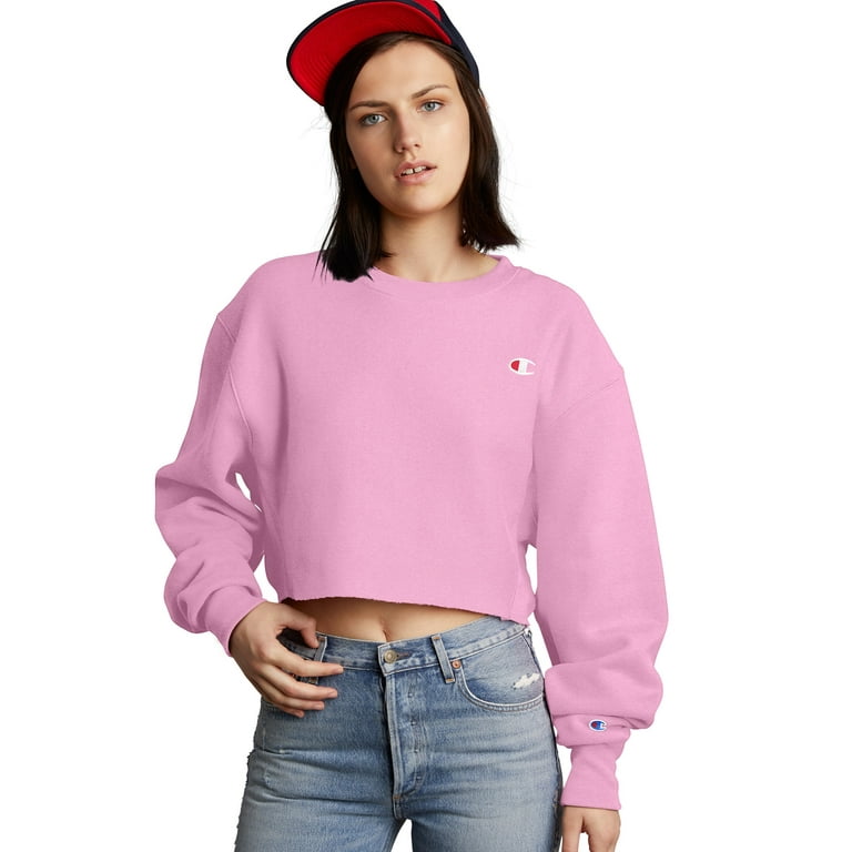 Champion Reverse Weave Cropped Cut Off Crew Men s Fit Paper Orchid 2XL Walmart
