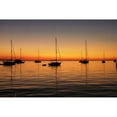 thumbnail image 3 of Laughton, Peter 14x11 Black Modern Framed Museum Art Print Titled - Sunset Boats, 3 of 5