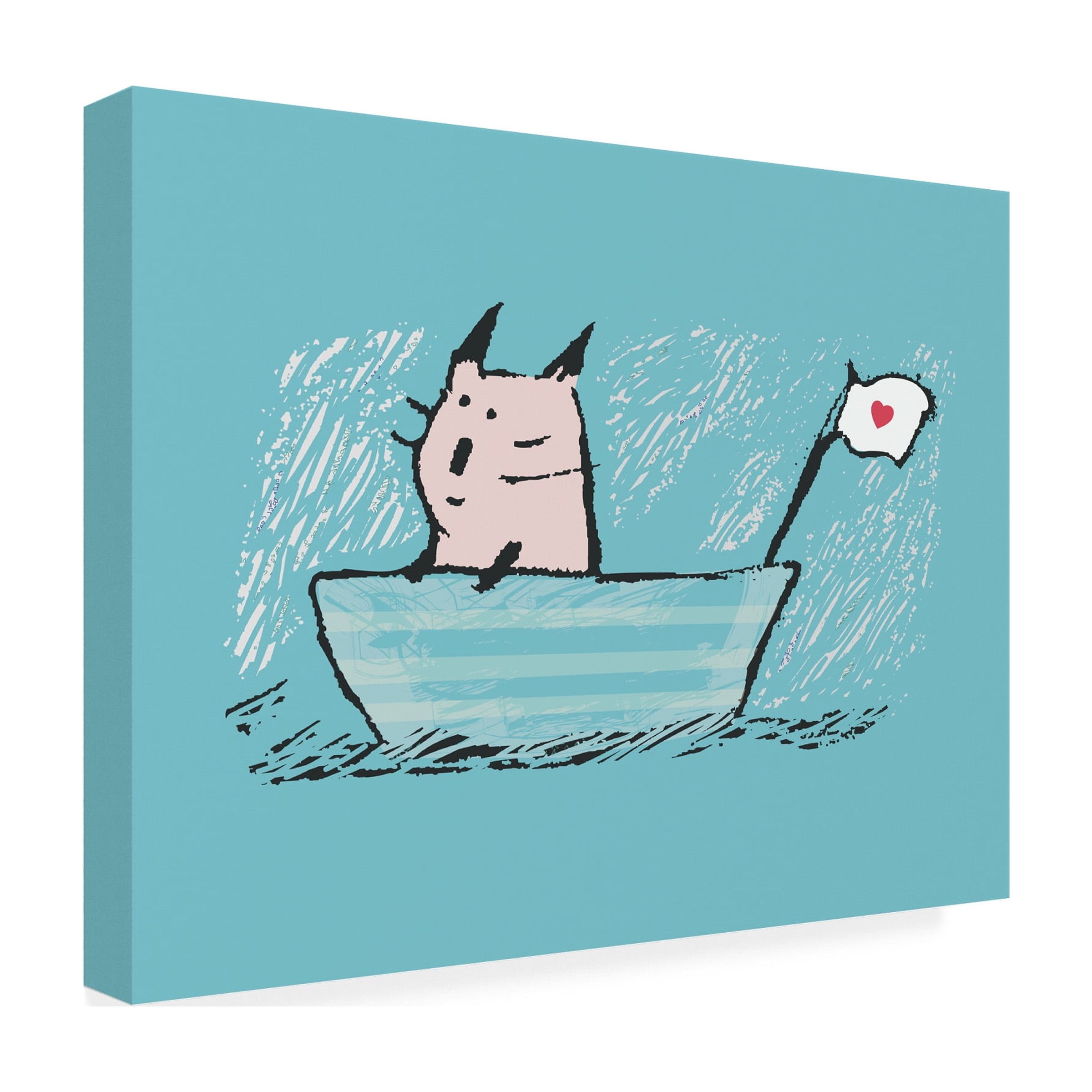 Carla Martell 'Sweet Sailor Cat' Canvas Art
