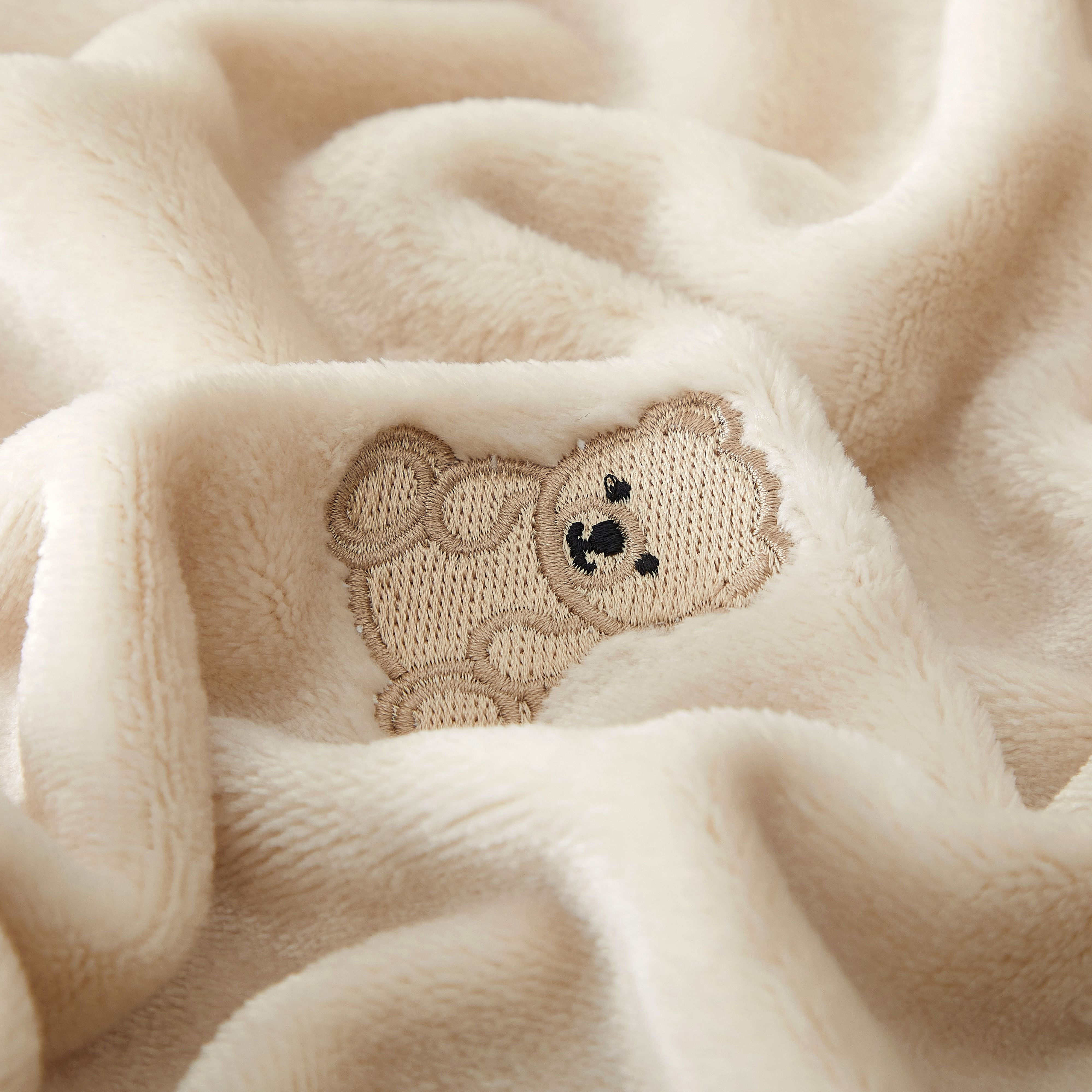 Little Nest Bears Plush Baby Blanket 30 x 40 Inch