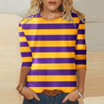 thumbnail image 2 of PMUYBHF T-Shirt Imprimé Joyeuses Fêtes Manches 3/4 Col Rond Blouse 4612 S, 2 of 5