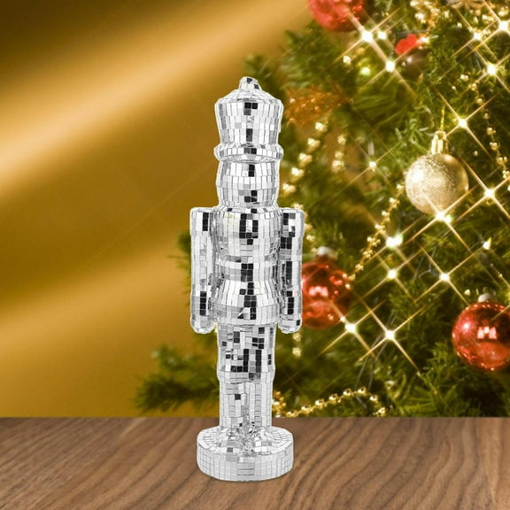 TABLZONE Glass Nutcracker Figurine Holiday Tabletop Decoration with Detailed Craftsmanship and Festive Charm