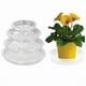 thumbnail image 5 of Bandeja de plástico transparente (paquete de 5), 5 platillos para cuenco, resistente a la intemperie para macetas de interior y exterior, protección antigoteo para plantas en maceta y, 5 of 8