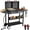 Flattop-Charcoal & Gas Grill, variant on SIXDAY Dual Fuel Charcoal and Propane Grill Combo with Dual Lids, 12000 BTU Outdoor BBQ Grill with 2 Side Shelves for Backyard Cooking
