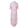 thumbnail image 5 of Gibobby Vestido Mujer Casual de Playa Verano Vestido de camisa con abertura sexy con estampado de flores y botones de solapa a la moda para mujer(Rosa caliente,XL), 5 of 5