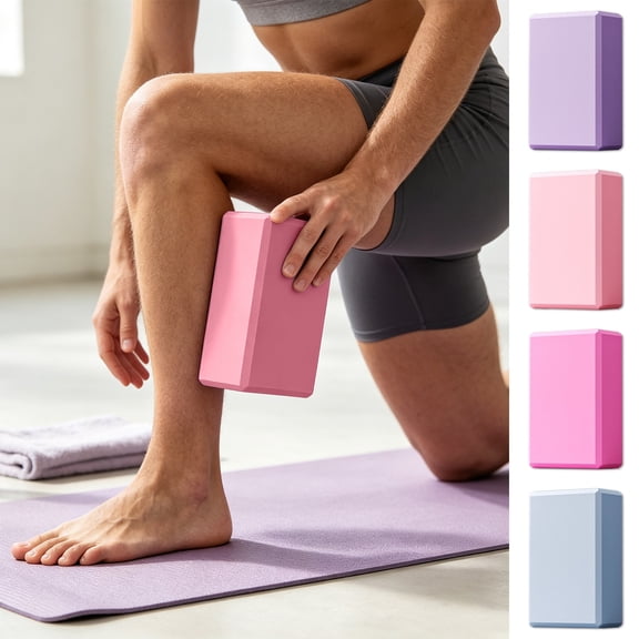 High Density EVA Foam Yoga Block, Soft Non-Slip Surface Lightweight Yoga Brick, Supportive Yoga Accessories for Pilates Stretching