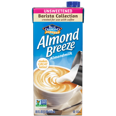 (4 pack) Almond Breeze Barista Blend Unsweetened Original 32 fl (Best Almond Milk Flavor)