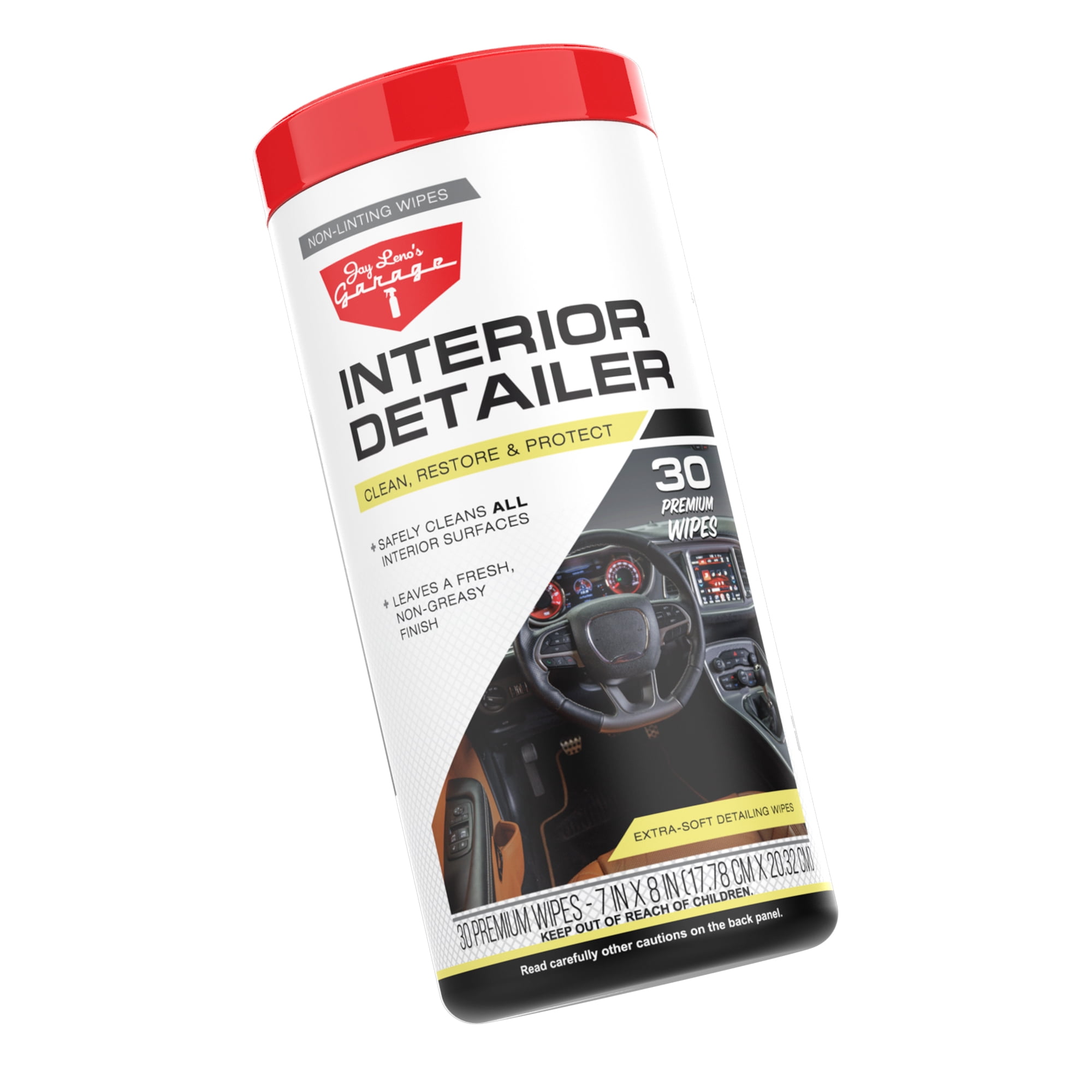 (2 pack) Jay Leno's Garage Interior Detailer Wipes (30 Count) - Clean & Protects Interior Car Surfaces
