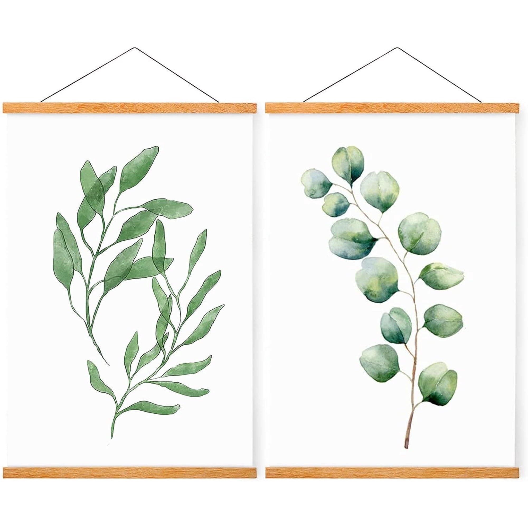 2 Pack Magnetic Poster Hanger Frame, 12x16 12x18 12x36 Poster Frames Wood Wooden Magnet Hanging Kit for Walls Print Poster Canvas Artwork Diamond Painting