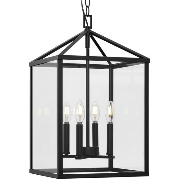 Progress Lighting P500440 Hillcrest 4 Light 13" Wide Pendant - Black