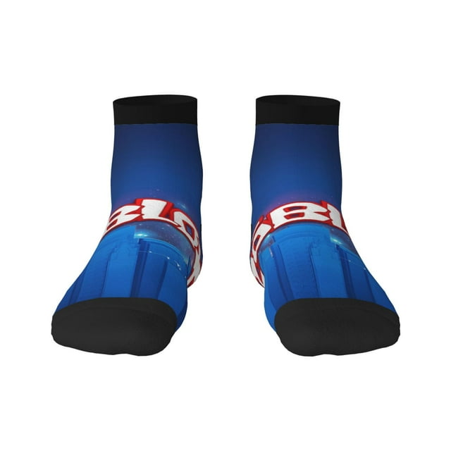 Zufioo Roblox Print 30cm Adult Socks, Contrast Color Straight Socks Sports Socks - Moisture Wicking, High Elasticity, Unisex